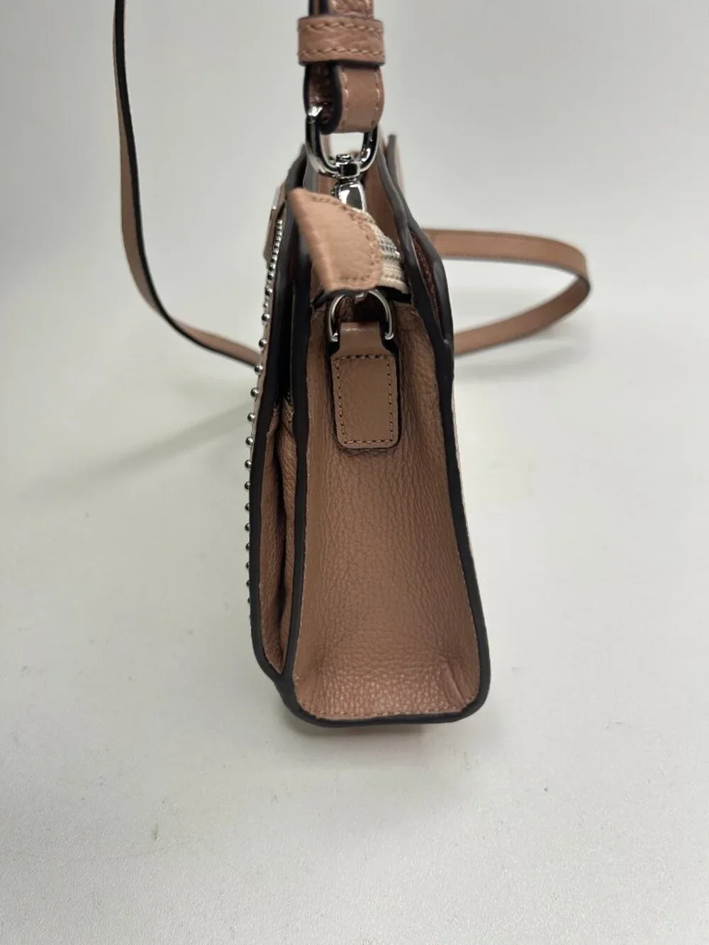 BRIGHTON Beckman Organizer Bag (Buff) Pebbled Leather Crossbody Bag $415